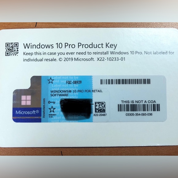New Windows 10 Pro Key Card and 8GB USB Installer - Picture 2 of 5